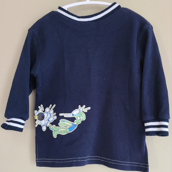 Spone Bob Square Pants navy waffle long sleeved sweater - Picture 2 of 6